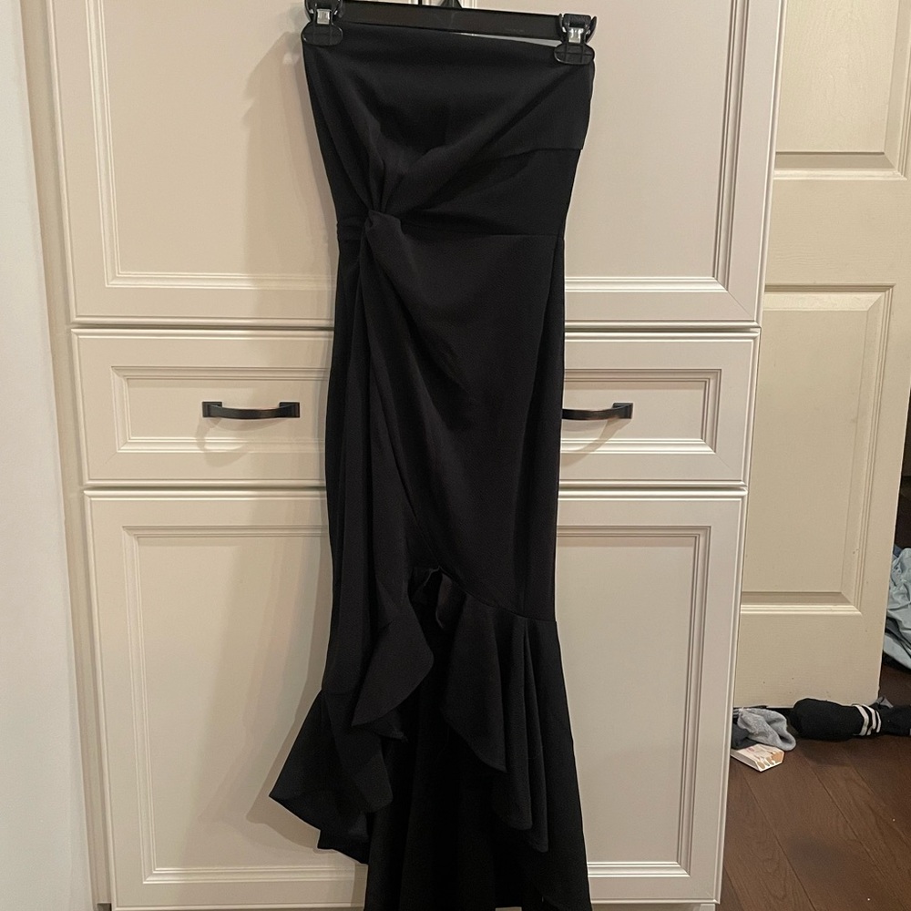 ⭐️🌟HOST PICK🌟⭐️ NIGHT SHINE MIDI DRESS BLACK hello molly size small - Picture 2 of 7